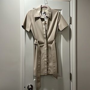 Nanushka Vegan Leather Crème Dress